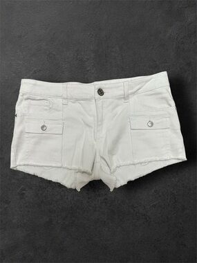 Almost Famous White Low-Rise Denim Cutoff Shorts 11